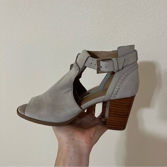 Jack Rogers Cameron Suede Open Toe Bootie in Dove Grey 7.5 - Picture 5 of 11